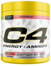 Cellucor C4 Energy + Aminos Powder | 5g BCAAS & Eaas for Muscle Recovery, 3 Electrolytes for Hydration, 100mg Natural Caffeine | Pre Workout | Zero Sugar, 30 Servings