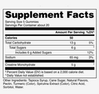 Bucked Up Creatine Gummies 24 Servings Melon Madness