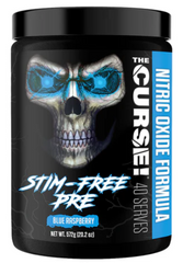 JNX Sports The Curse Stim-Free Pump Sour Candy Flavor Pre-Workout Powder, 40 Serve