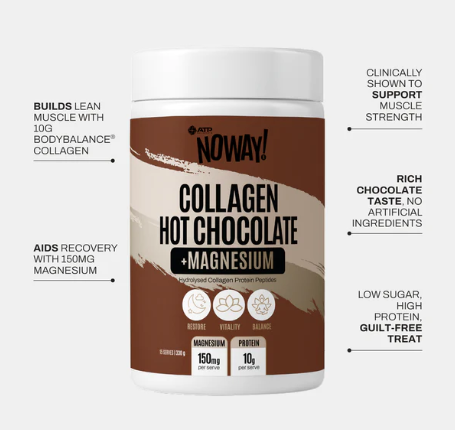 ATP Science Noway Collagen Hot Chocolate + Magnesium 330gm 15 serves