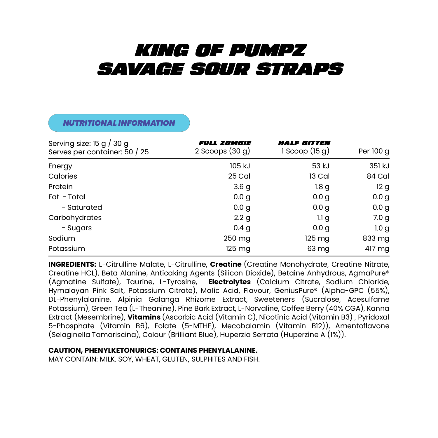 Zombie Labs King of Pumpz